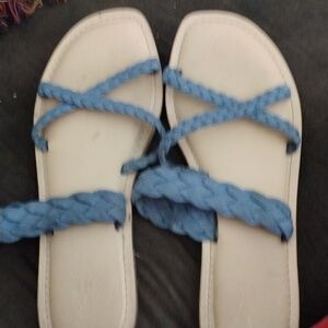 Blue sandals